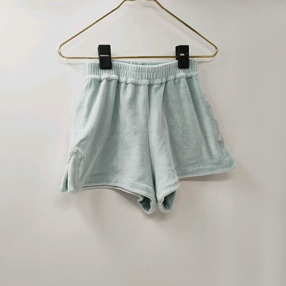 Frankies Bikinis Coco Terry cloth towel Shorts in Blue Women’s Size Medium - Picture 3 of 15
